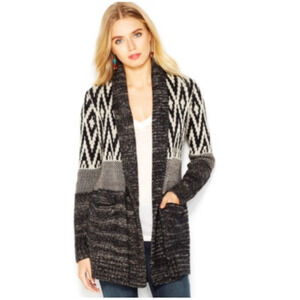 Lucky Brand Stargazer Open Cardigan Shawl Neck Wool Blend‎ Women’s Medium